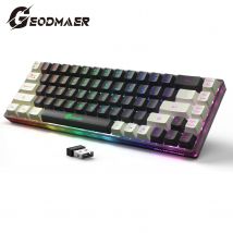 GEODMAER 65% Wireless Gaming Keyboard,LED Backlit,68 Keys, Ultra-Compact, Anti-ghosting, No-Conflict Wireless Keyboard for PC