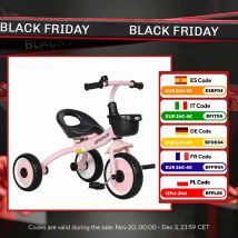 Triciclo Aiyaplay per Bambini da 2 a 5 Anni con Campana a Cestino 70,5X53X58 cm