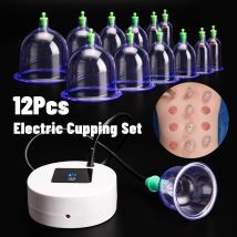 Elektrische Vakuum Schröpfen Set Körper Massager Saug Schaben Tasse Fatburner Therapie Anti Cellulite Abnehmen Massage Dosen 12 stücke
