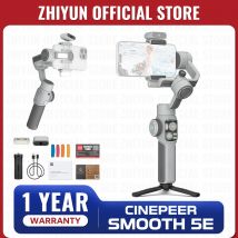 ZHIYUN Stabilizzatore portatile ufficiale CINEPEER SMOOTH 5E con giunto cardanico per telefono con modulo di localizzazione AI Adatto per iPhone/XIAOMI/Samsung
