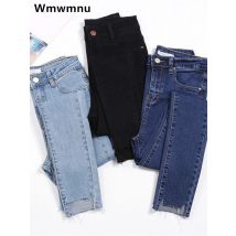 Damen knöchel lange Jeans lässig High Waist Skinny Denim Hose Retro Leggings Vaqueros Streetwear schlanke Pantalone Stretch hose