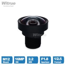 Witrue HD 4K-Objektiv 16 MP M12 2,2 mm F1,8 1/2,5 keine Verzerrung mit 650 nm IR-Filter für Sicherheits-CCTV-Action-Sportkamera