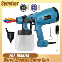 Wired Electric Spray Gun For Makita 18V Battery HVLP Paint Spray Gun Auto Furniture Spray Painting Tool For Home Interior