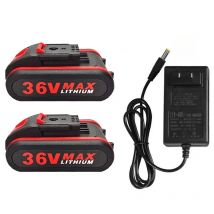 Batteria di ricambio per batteria Worx ricaricabile a batteria 36V, sostituisce la batteria a forbice elettrica per motosega con trapano a percussione 36VF