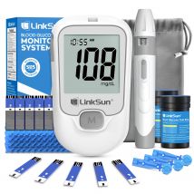 LinkSun G-425-1 Kit medidor de glucosa en sangre 50/100 Uds tiras reactivas lancetas para Monitor de Diabetes glucómetro Digital medidor de azúcar en sangre