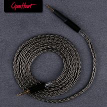 OPENHEART 8 Core Headphone Cable Silver Plated Copper XLR 4.4mm 2.5mm 6.35mm Cable For Sennheiser HD599 HD569  HD 560S  HD559