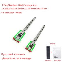 3D Printer MGN7 MGN9 MGN12 MGN15 50 100-1000mm Miniature Linear Rail Slide 1pc MGN Linear Guide +1pc MGN H / C Carriage for CNC