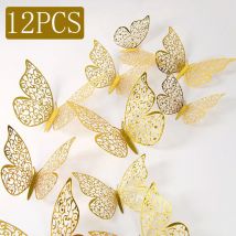 12pcs Mode 3d hohlen Schmetterling kreative Wanda uf kleber für DIY Wanda uf kleber moderne Wand kunst Haupt dekorationen DIY Geschenk