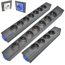 Tiras de alimentación PDU Schuko Powerlink box amplificador de potencia audio 3P enchufe powercon de aviación 2-11 AC UE Corea 4,8 4,0 enchufe estándar
