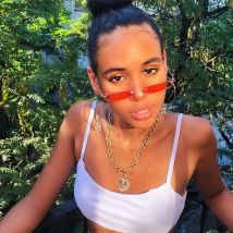 Trendige, randlose Sonnenbrille mit Metallrahmen und Farbverlaufslinse für Unisex-Modeliebhaber