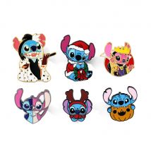 Disney Lilo & Stitch Emaille Pin für Rucksäcke Abzeichen auf Rucksack Cartoon Metall Pin Schmuck Kleidung Zubehör für Kinder Dekor