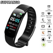 C1 P Smart Watch Uomo Donna Bluetooth Conteggio passi Bracciale sportivo Fitness Tracker Frequenza