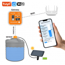 ME201RSP Ultraschall Solar Panel Füllstandsanzeige Drahtlose LED Display Temperatur Alarm Sensor Wasser Tank Füllstandsanzeige