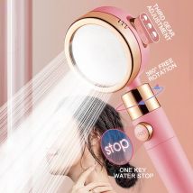 Hochdruck-Regen dusch kopf Dusch kopf Wassers pa render Durchfluss 360 Grad 3 Modi rotierende Einstellung Badezimmer rosa Dusch kopf
