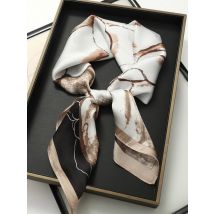 70*70cm Silk Feeling Brand Design Scarf Women Print Shawl Wrap Headkerchief Hijab Female Hair Hand Wrist Bandana Neck Tie 2023