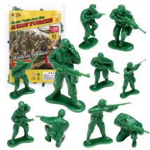 ViiKONDO Army Men Spielzeug-Actionfigur, 50 Stück, Kunststoffsoldat, 10 Posen, Militärmann, moderne Kampftruppen, lustiges Wargame, Geschenk für Kinder