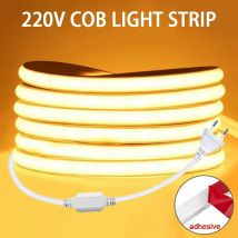 220v Led Ribbon Adhesive High Brightness COB Led Strip for Room Wodoodporna taśma Led Elastyczna
