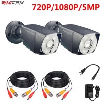 Telecamera di sicurezza AHD 1080P 1920P 2PCS /2MP/5MP Kit bullet Custodia esterna resistente alle intemperie 66ft Visione notturna IR CCTV Videocamera