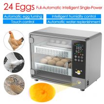 Incubadora de 24 huevos, máquina de incubación de granja con Control de temperatura táctil completamente automático, incubadora de huevos para pollos, patos y codornices