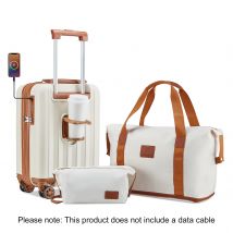 Set valigia da trasporto espandibile imiomo con borsa da viaggio, portabicchieri, lucchetto TSA, ruote girevoli, leggera e durevole