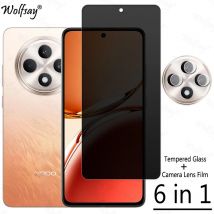 Protezione dello schermo privacy per Oppo Reno12 FS Vetro temperato anti-spia per Oppo Reno 12 FS Vetro della fotocamera per Oppo Reno 12 FS Vetro