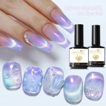 10ml Aurora Viola Cat Eye Gel Inverno Nord Luminoso Gel Magnetico Smalto Soak Off UV LED Gel Vernice Nail Art Autunno