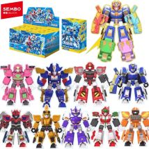 SEMBO BLOCK Metal Cardbot Building Blocks Tianchen Level Blue Cop Assembly Toys Micro-particle Model Desktop Ornaments Gift