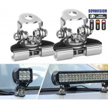 2 sztuk/zestaw uchwyt samochodowy uchwyt na lampę roboczą zacisk filar kaptur Offroad Led uchwyt na listwę świetlną akcesoria uniwersalne
