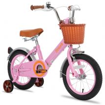 STITCH 14/16 Zoll Kinderfahrrad dla 3-7 jährige Mädchen, Kinderfahrrad mit Frontkorb und Stabilis ‬ für 3-7 jährige Kinder,