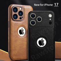 Custodia in pelle PU di alta qualità per Apple iPhone 17 Pro Max 11 12 13 14 15 16 Plus Logo Visualizza Cover per cellulare aziendale di lusso