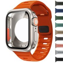 Custodia + cinturino per cinturino Apple Watch 45mm 44mm 41mm 42 40mm bracciale in Silicone serie