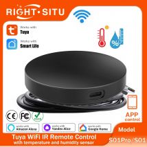 Tuya WiFi Temperature Humidity Sensor with  APP IR Remote Control For Smart HomeFor AC TV Work with SmartLife Yandex Alexa