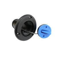 1 Stück weiße und schwarze Deckfüllsteckdose aus Wasser, ABS-Kunststoff, 38 mm Marine-Boot-Hardware, Wasserdeckfüller