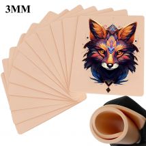 3MM Tattoo Praxis Haut Silikon Gefälschte Tattoo Haut Doppel Seiten Training Künstliche Haut für Permanent Make-Up Tattoo Zubehör