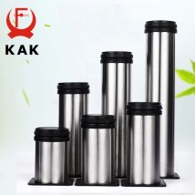 KAK patas de muebles de acero inoxidable, patas de mesa ajustables, gabinete de repuesto, sofá, pie de Metal con tornillos, herrajes para muebles