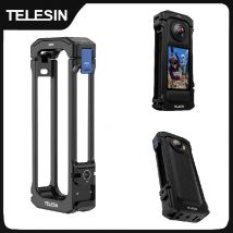 TELESIN Rahmengehäuse aus Aluminiumlegierung für Insta 360 x 4, vertikaler Schuss, geringer Gewicht, Schutzhülle für Insta 360 x 4 Action-Kamera