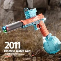 Leistungsstarke elektrische Wasserpistole, Spielzeug, leistungsstarke Wasserspritzerpistole mit Feuerkappe, Sommer, Outdoor, Strand, Pool, Party, für Erwachsene, Kinder, Geschenk