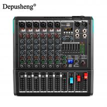 Deusheng PA6 Mixer Audio a 6 canali Console di missaggio Audio 48V professionale USB PC Play Record Podcast trasmissione in diretta