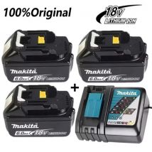 100% para batería recargable de iones de litio Makita 18V 6000mAh para taladrar, batería de repuesto, BL1860.BL1830.BL1850.BL1860B.