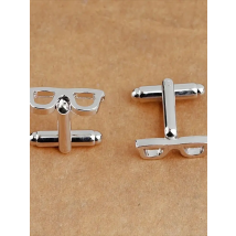 1Pair Creative Glasses Cufflinks for Men Fashion Eyeglass Frame Cufflinks Button Jewelry French Shirt Men's Suit Accessories