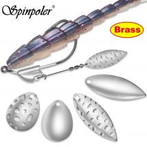 Spinpoler Messing Colorado Willow Leaf Reflektierende Klinge Silber Spinner Köderherstellung Angelzubehör Lärmtabletten Metallgerät