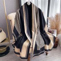 2024 Winter Luxus Marke Zweiseitige Jacquard Schal Pashmina Kaschmir Warm Verdicken Pashmina Schal Coldproof Winddicht Decke Neue