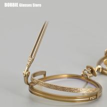 Kollektion handgeschnitztes Retro-Rundbrillengestell im japanischen chinesischen Stil, ultraleichte Acetat-Titan-Myopie-Brille für Männer und Frauen