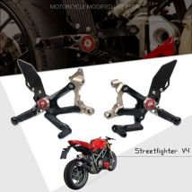 Per Ducati Streetfighter V4 2018-2023 Moto Rearset Pedane Posteriori Set di Resto Streetfighter In Fibra di Carbonio Regolatore Poggiapiedi