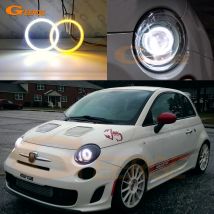 For Fiat Abarth 500 C 595 695 595C 695C 2007 2008 - 2015 Ultra Bright Switchback DRL Turn Signal LED Angel Eyes Kit Halo Rings