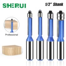 12mm 1/2in Schaft bündig Trimm fräser Doppel lager Holz schablonen muster Bit Wolfram karbid Fräser Holz bearbeitungs werkzeug