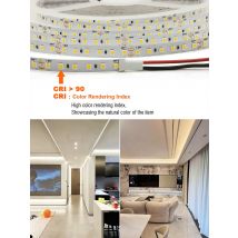 CRI90 Single Strip 5m 10m 15M 20m 25m 30m Long LED Strips DC24V Light Strip CRI 90 Flexible Cuttable 20 30 meters Soft Lamp Bar