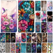 Custodia per telefono per Samsung Galaxy A55 A35 A34 A33 A32 A31 A16 3D Cute Painted Magnetic Leather Flip Holder portafoglio custodie per cellulari