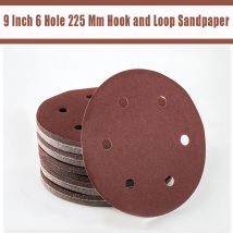 20 Stück 9 Zoll 6 Loch 225 mm Wandschleifer Schleifpapier Holzbearbeitung Schleifscheibe Schleifpolierwerkzeug Schleifscheiben mit Körnung 40–2000