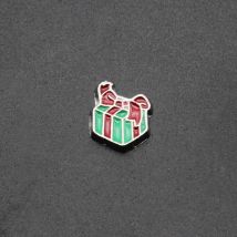 Hot Selling 20pcs/lot Christmas Gift Box Floating Charms Living Glass Memory Lockets DIY Jewelry Accessory